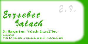 erzsebet valach business card